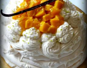 Vacherine glacé mangue, vanille et combava