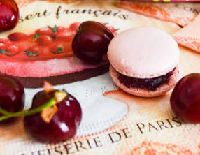 Macarons à la cerises