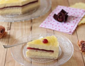 Entremets mangue et framboise