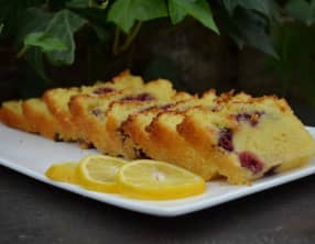 Cake fondant citron framboises