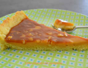 Tarte caramel salé nougatine