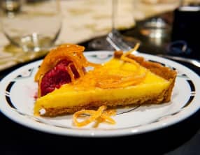 Tarte au flan aromatisée aux oranges