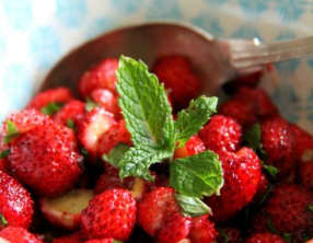 Fraises des bois en salade