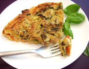 Tarte Poulet, Pistou, Tomates et Mozzarella