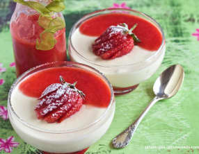 Crémeux de nougat aux fraises