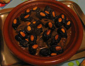 Tagine agneau, abricots, pruneaux secs, amandes : ragoût mhamar