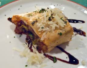 Feuilleté roquefort et aux poires, façon strudel