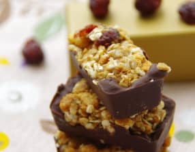 Barres céréales aux cranberries et spéculoos
