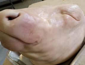 Tête de veau pochée