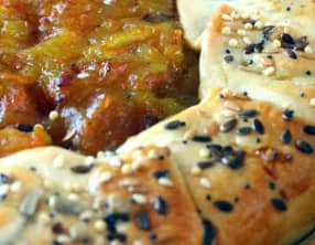 Tarte rustique aux trois légumes