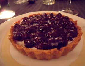 Tarte - tartelettes à la crème vanillée et aux myrtilles