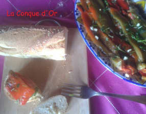 Antipasti de poivrons à la ciboulette et au persil