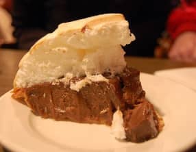 Tarte au chocolat, meringue à la guimauve