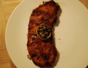 Escalopes de veau panées aux fines herbes et champignons