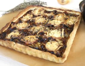 Tarte chèvre aubergine