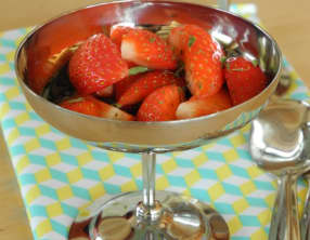Fraises au sirop complet de verveine