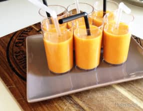 Gaspacho de poivrons au chorizo