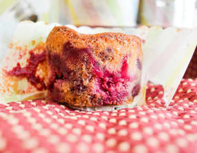Muffins ultra moelleux aux framboises