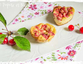 Mini clafoutis parfumés à l'amande et aux guignes