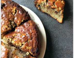 Gâteau Maizena, sucre perlé et chocolat