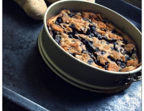 Clafoutis aux myrtilles et spéculoos