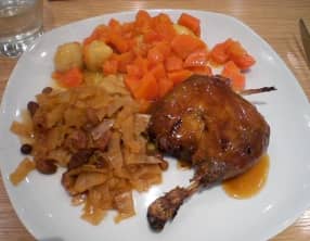 Tzimmes de carottes, miel, gingembre, coriandre