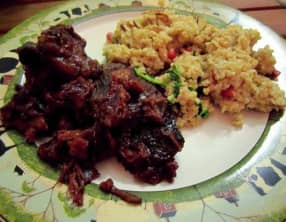 Tajine mrouzia à l'agneau