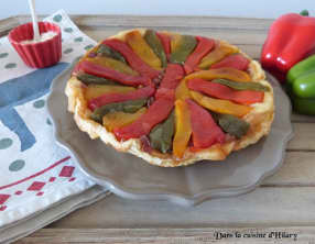 Tarte tatin aux poivrons et oignons rouges