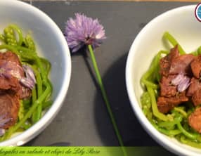 Ornithogales en salade et chips de Lily Rose.