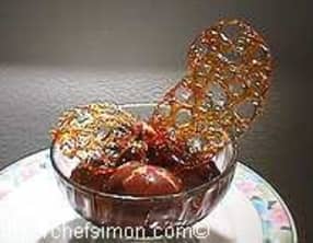 Tuiles au caramel de glucose