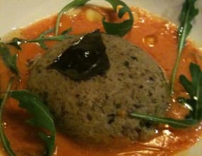 Flan mousse aux aubergines, poivrons, oignons - vegétarien