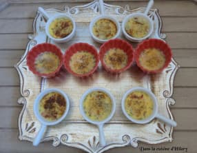 Crème brûlée aux tomates séchées et basilic