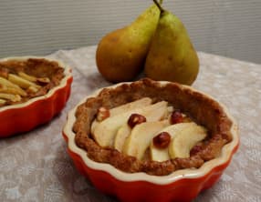 Tartelettes poire et noisette