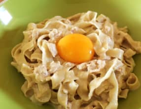 Tagliatelle fraîche maison au thon