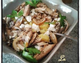 Salade de pommes de terre au maquereau et à la feta