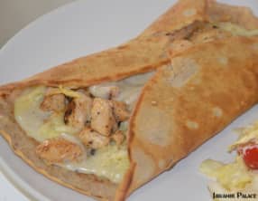 Crêpes salées poulet, champignon et béchamel