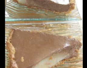 Tarte aux poires à la mousse aux 2 chocolats