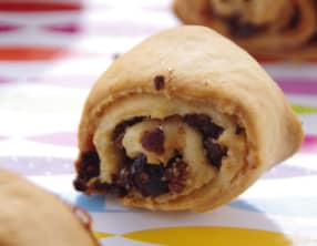 Sablés roulés aux cranberries et à la cannelle