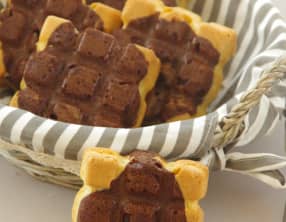 Petits cakes marbrés vanille-chocolat