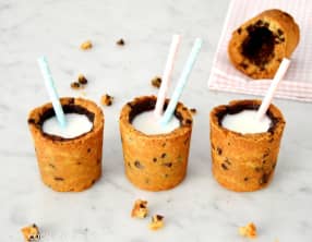 Tasses cookies de lait