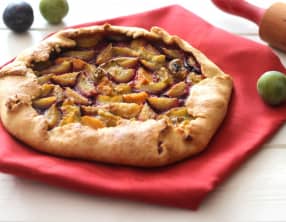 Tarte aux reines claudes et quetsches
