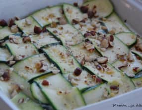Gratin de courgettes et noisettes