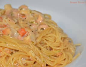 Capellini crème saumon et surimi