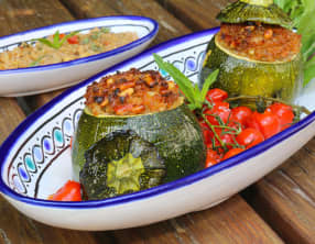 Courgettes rondes farcies au Boulgour