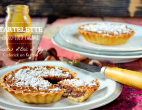 Tartelette chocolat noix de coco au caramel ou au café noisette