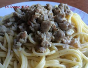 Spaghettis à la saucisse