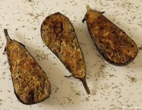 Aubergines gratinées au pesto