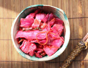 Kimchi de chou rouge de fin d'été