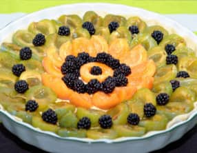 Tartes aux prunes, abricots et mûres