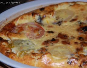 Clafoutis de tomates au roquefort